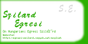 szilard egresi business card